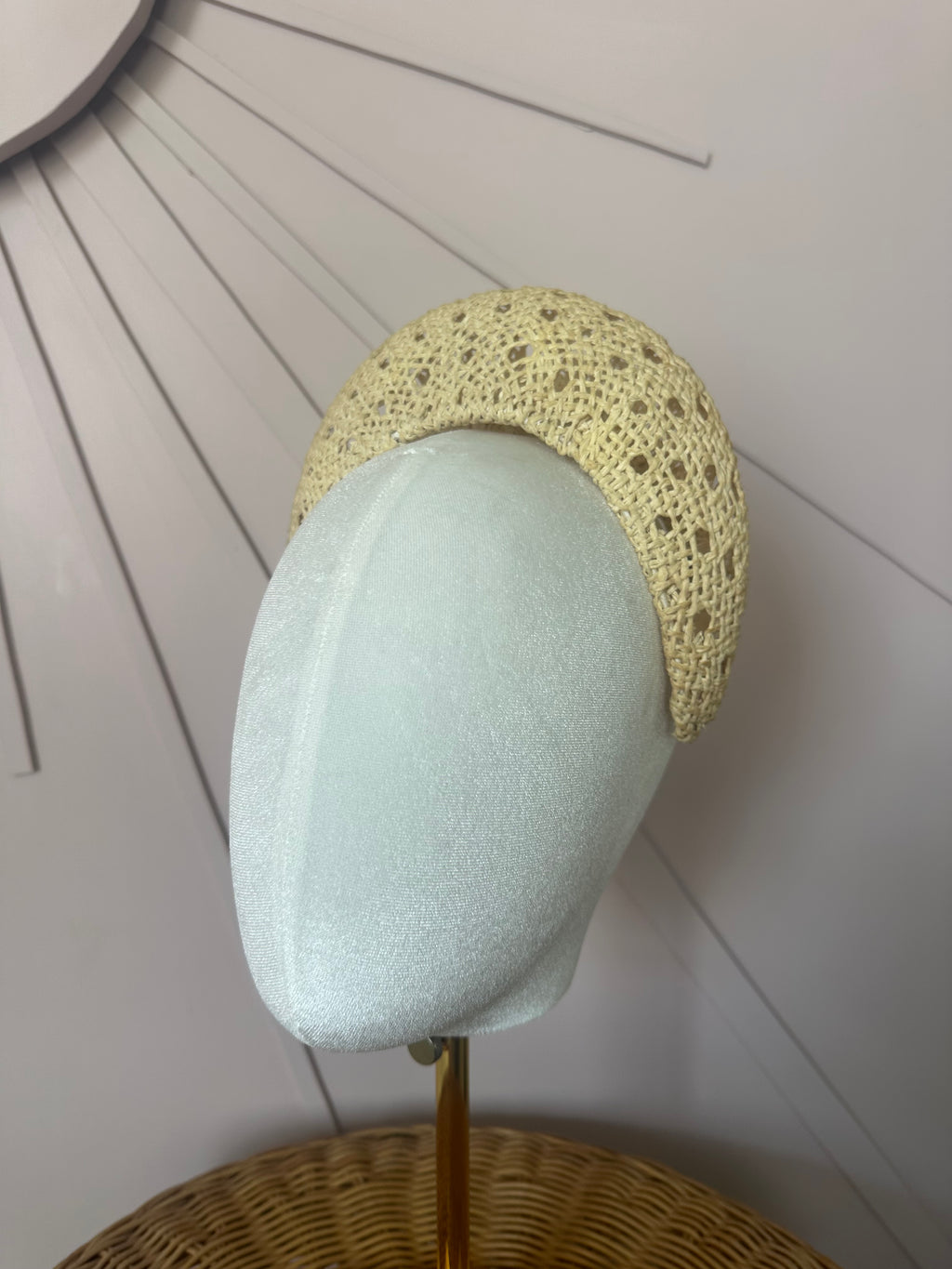 Open Weave Straw Halo Headband