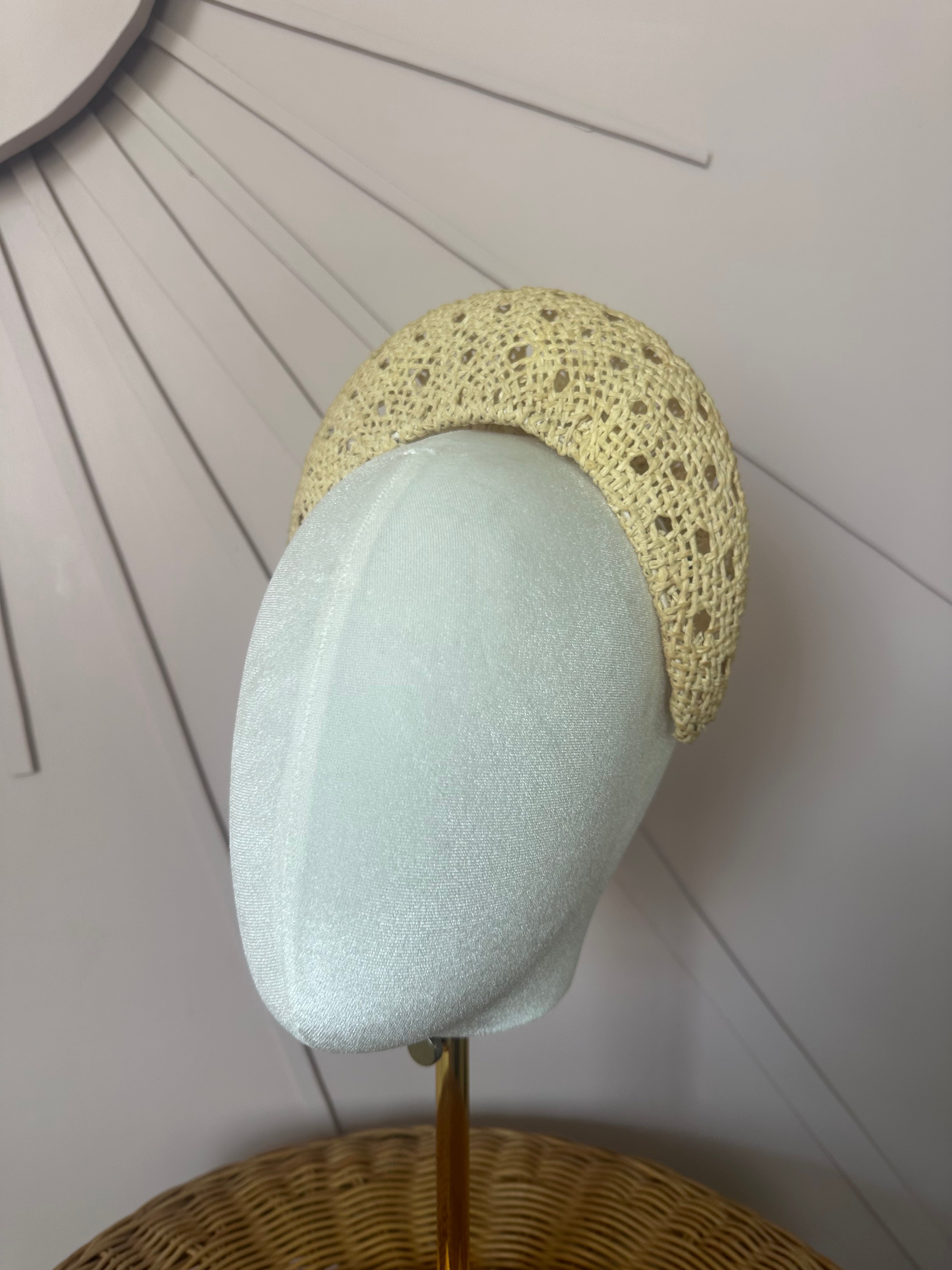Open Weave Straw Halo Headband