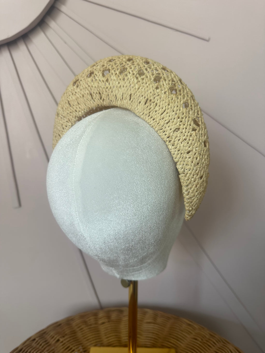 Open Weave Straw Halo Headband