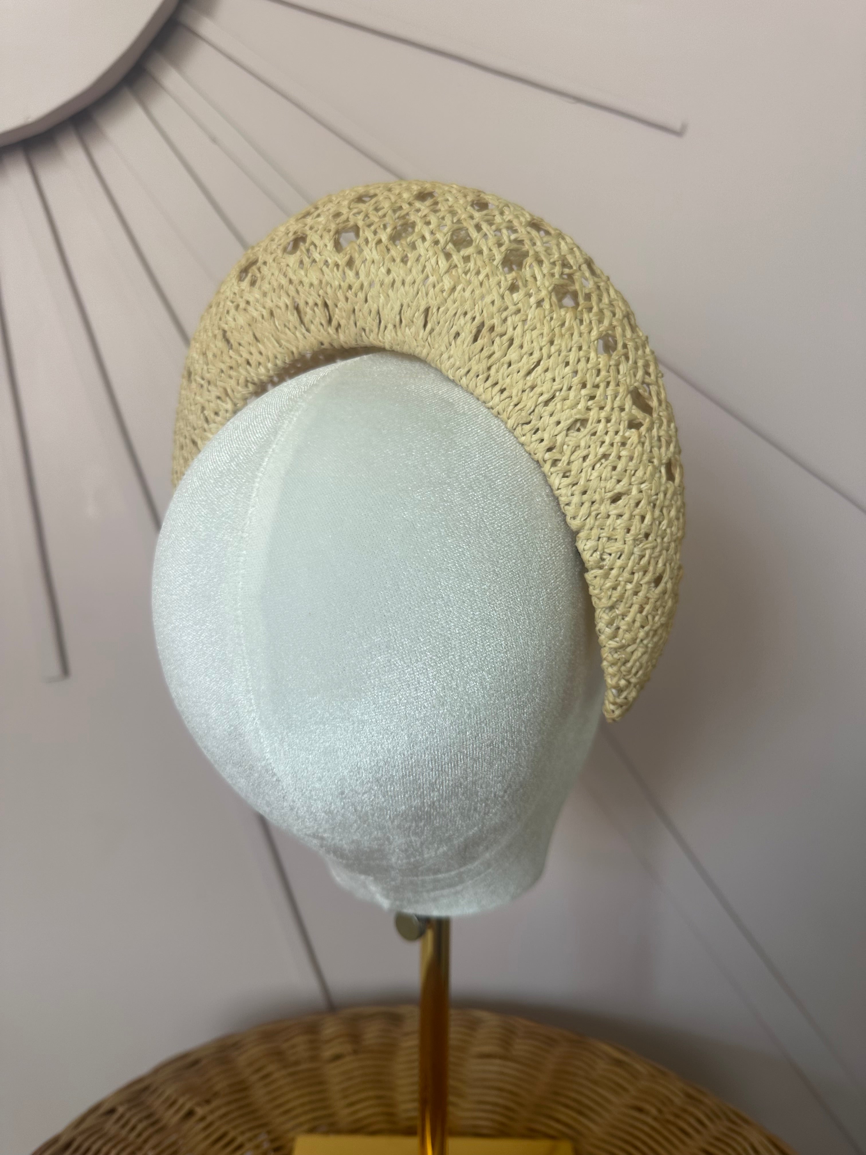 Open Weave Straw Halo Headband