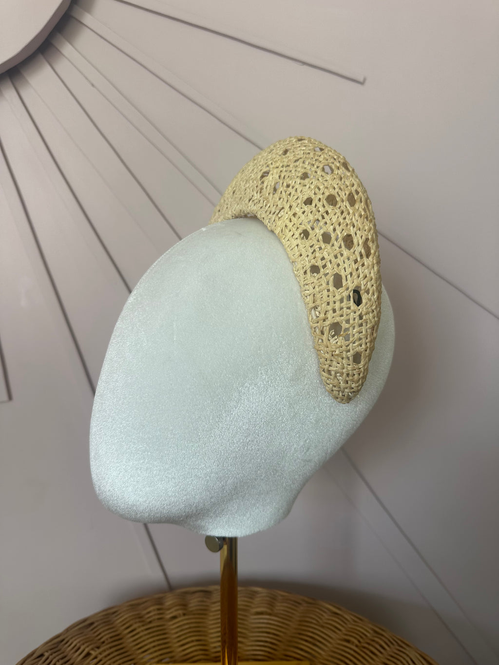 Open Weave Straw Halo Headband
