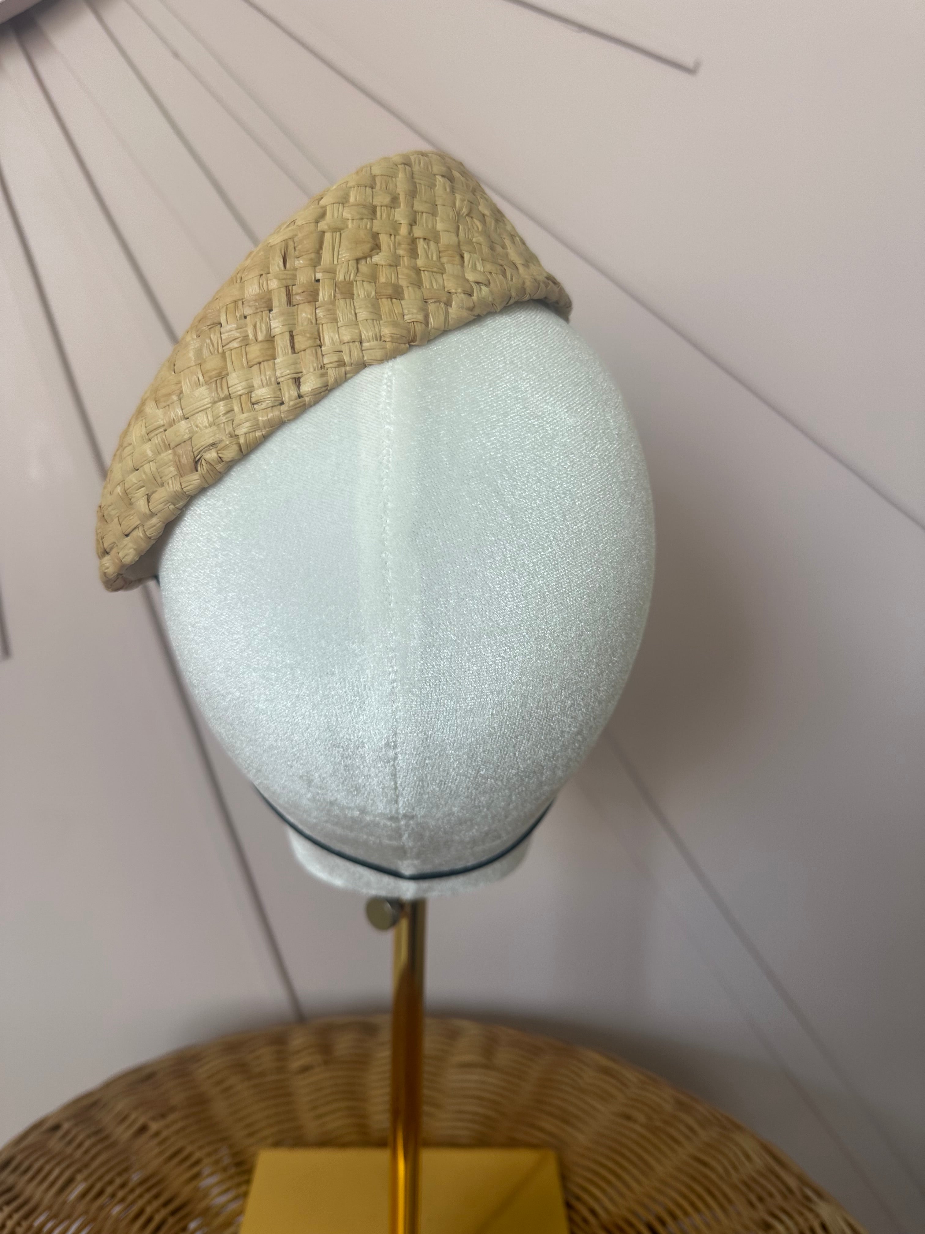 Pale Coral Chiffon Floral Cocktail Hat