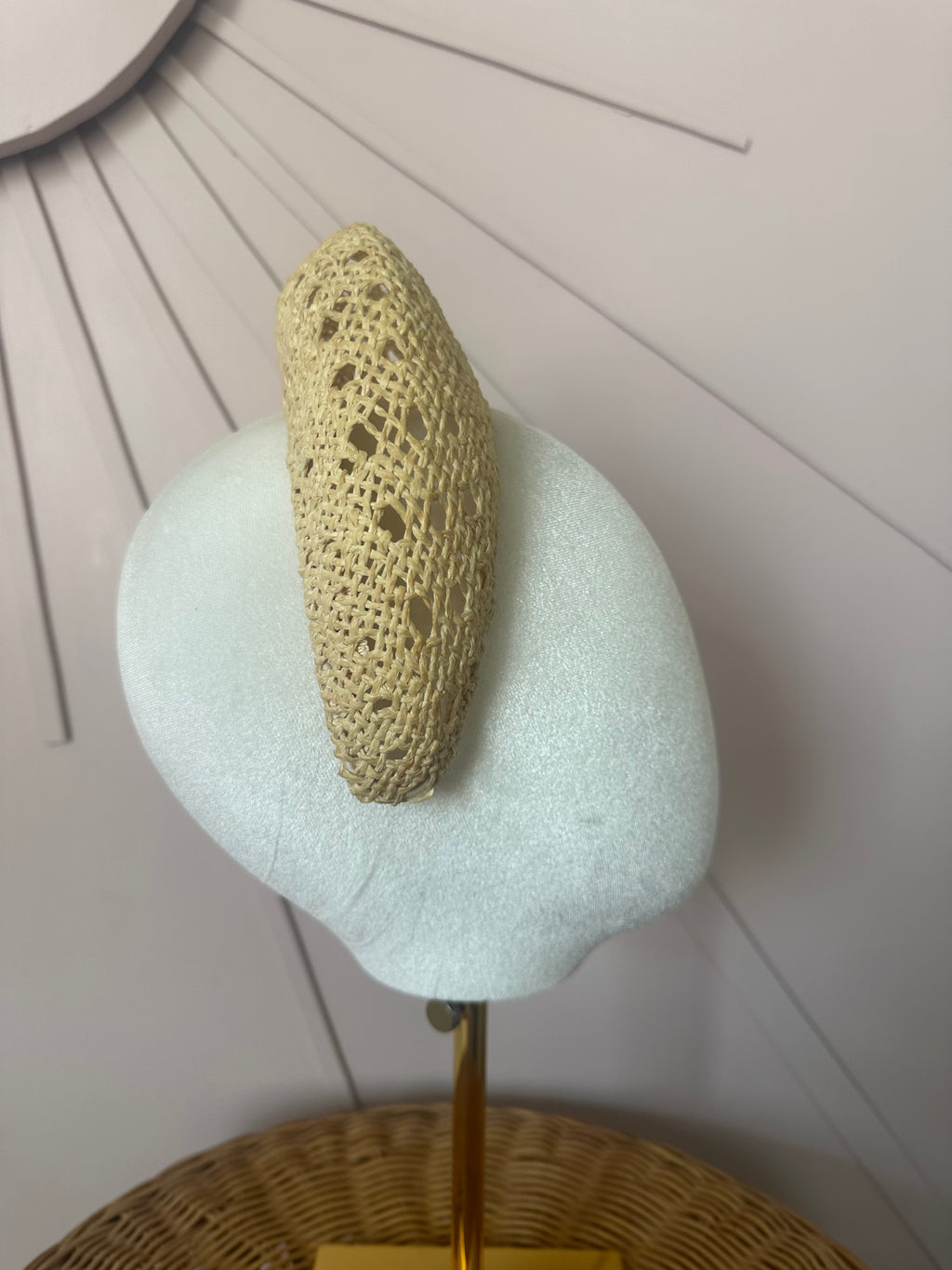Open Weave Straw Halo Headband