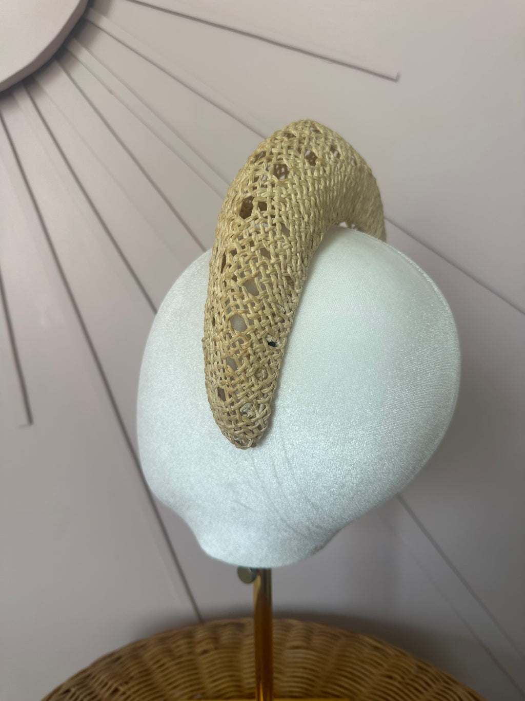 Open Weave Straw Halo Headband
