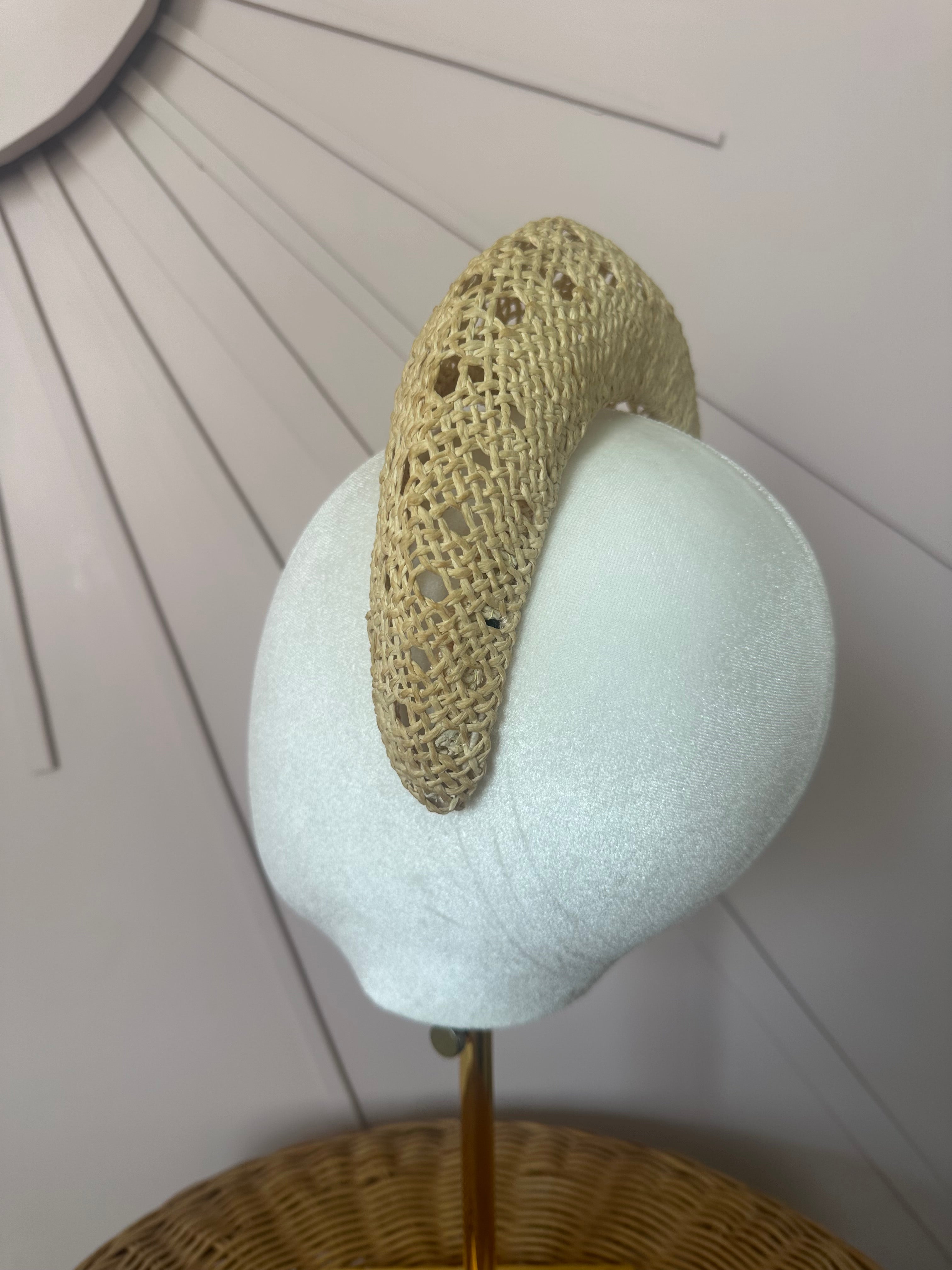 Open Weave Straw Halo Headband