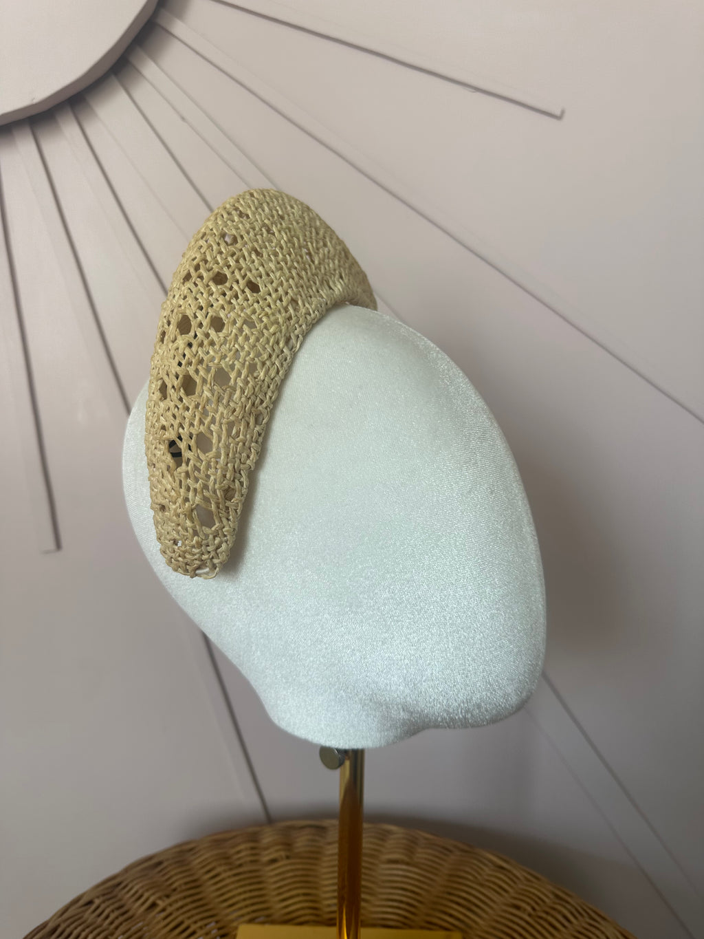 Open Weave Straw Halo Headband