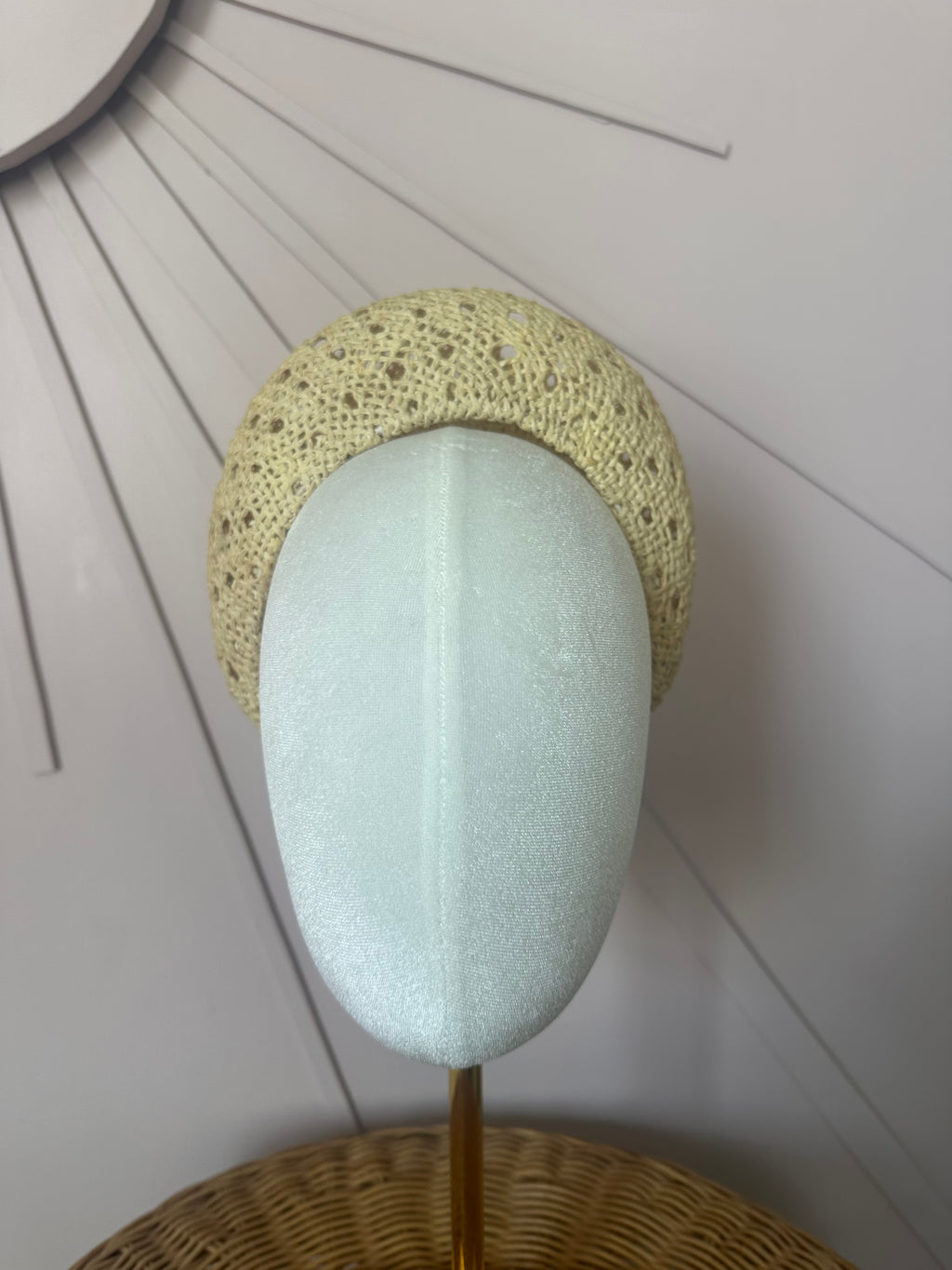 Open Weave Straw Halo Headband