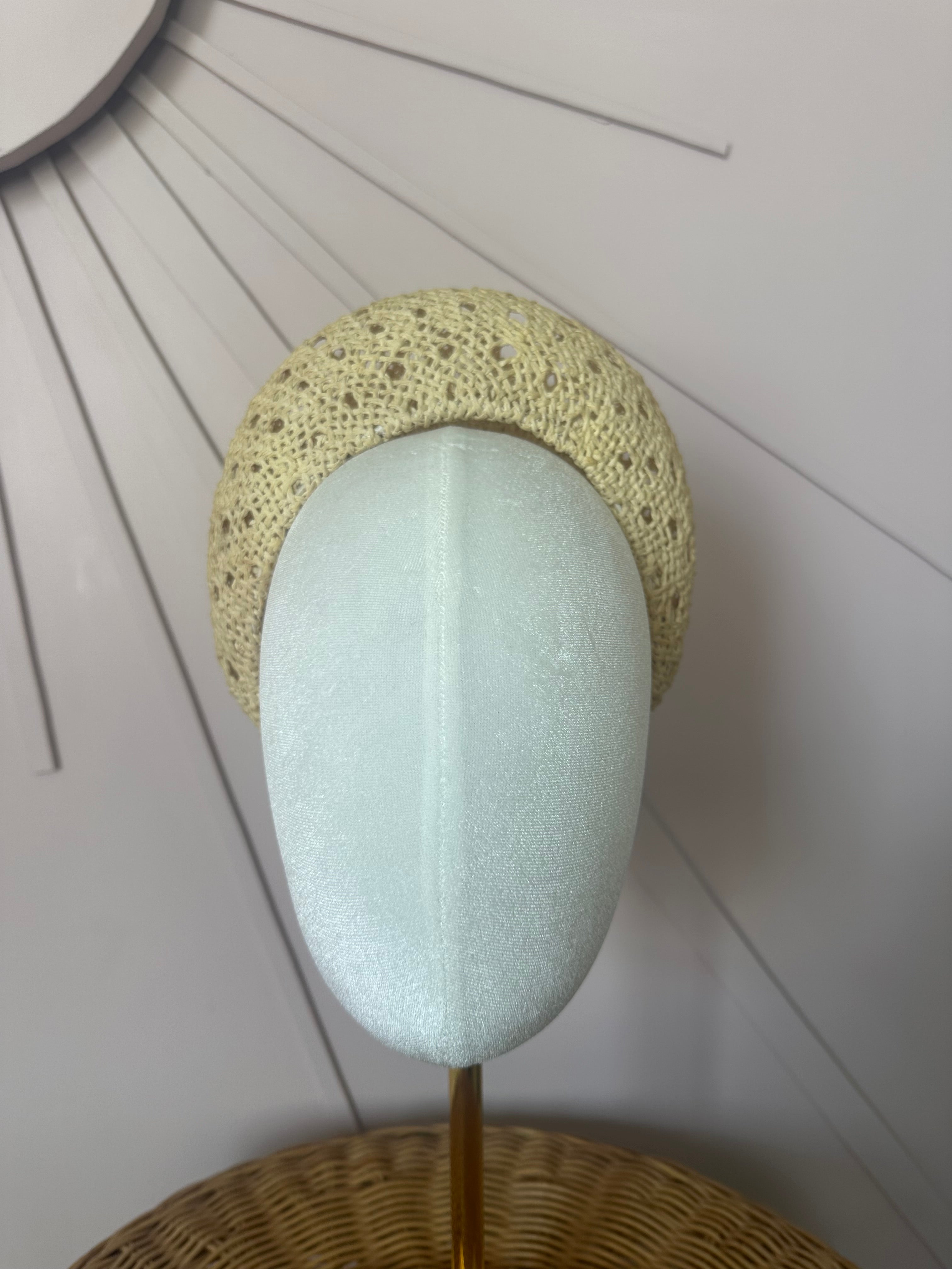 Open Weave Straw Halo Headband