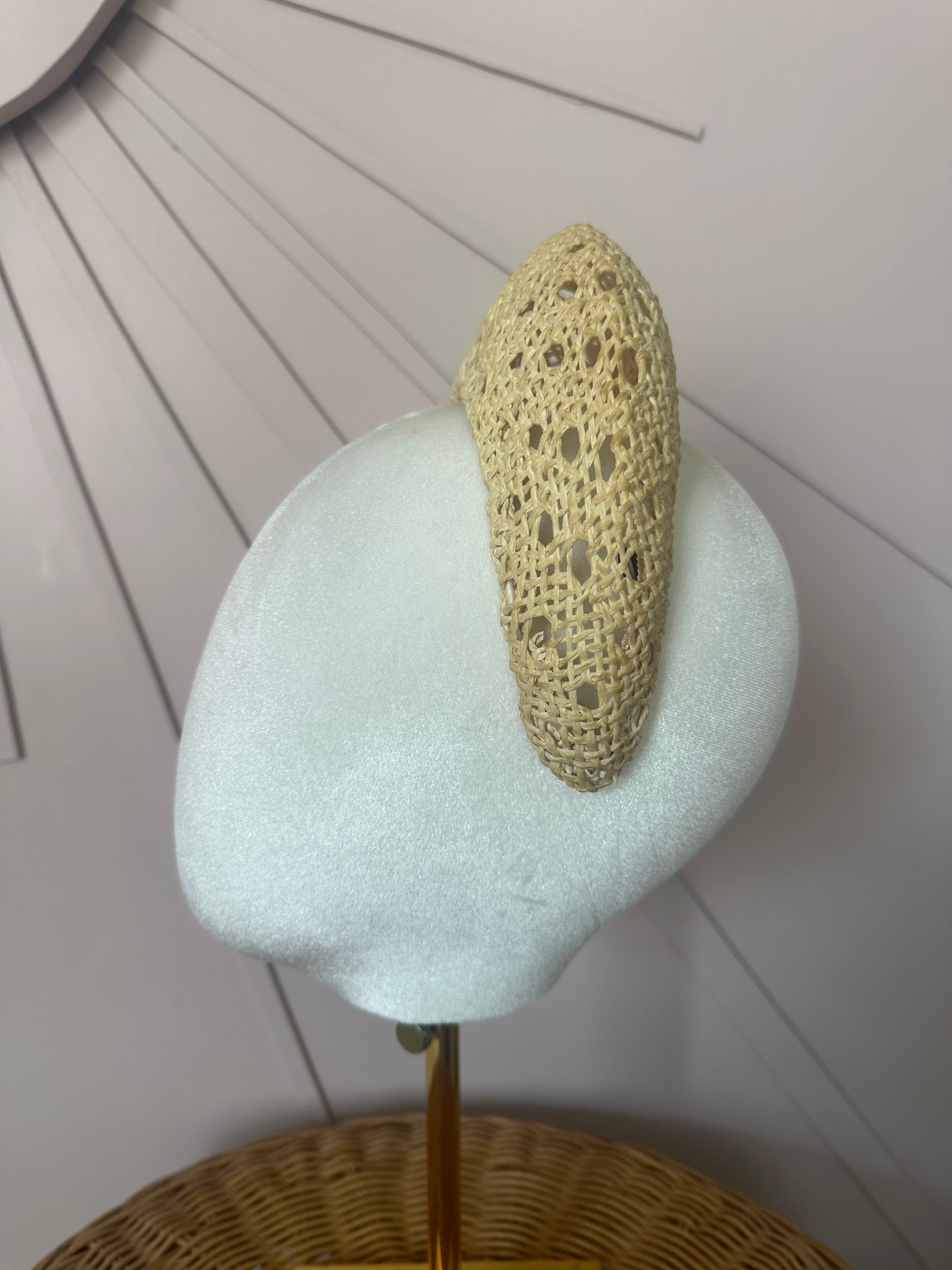 Open Weave Straw Halo Headband