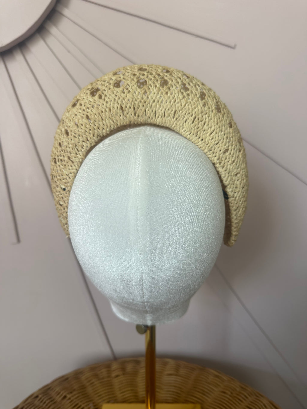 Open Weave Straw Halo Headband