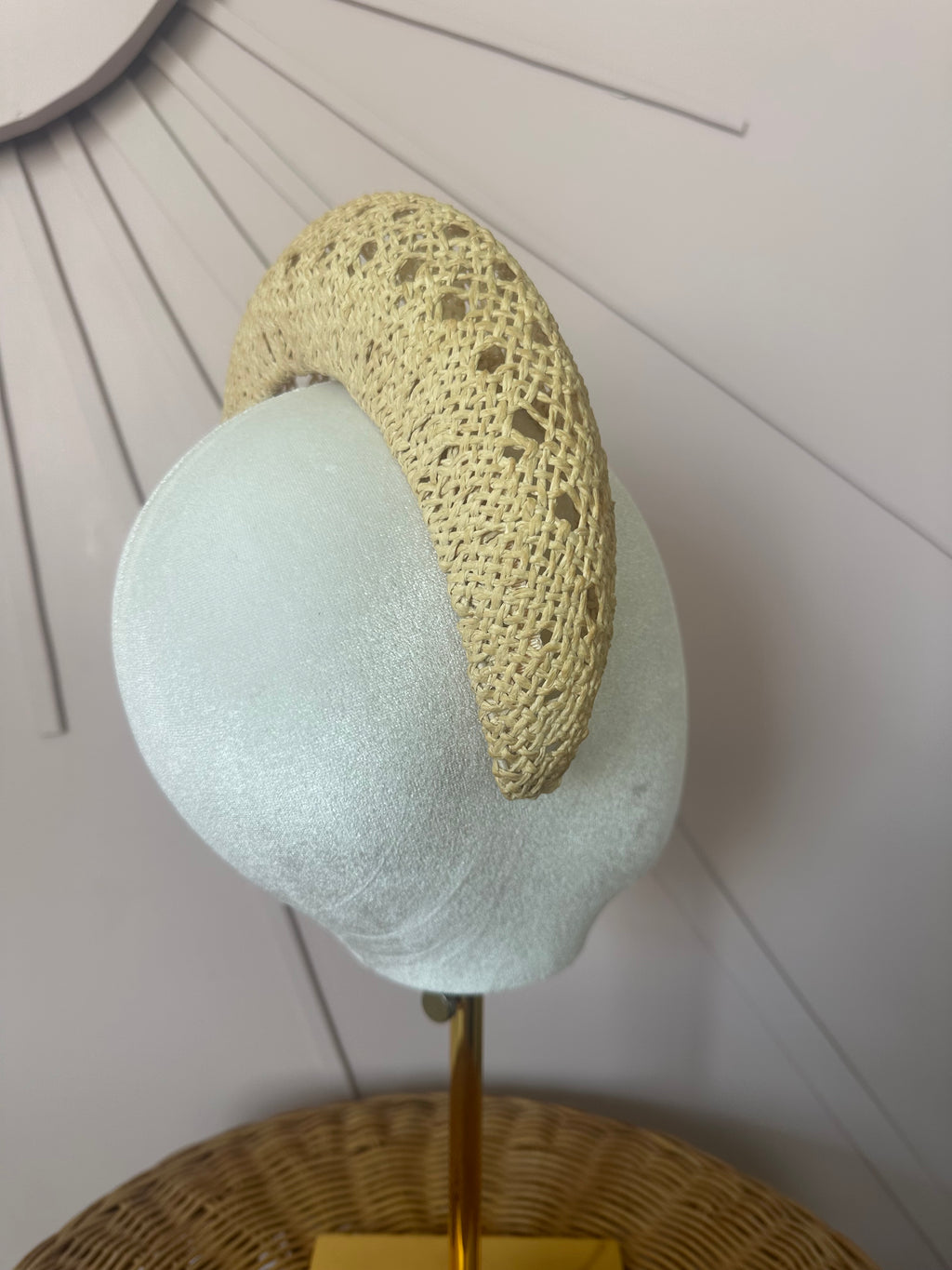 Open Weave Straw Halo Headband