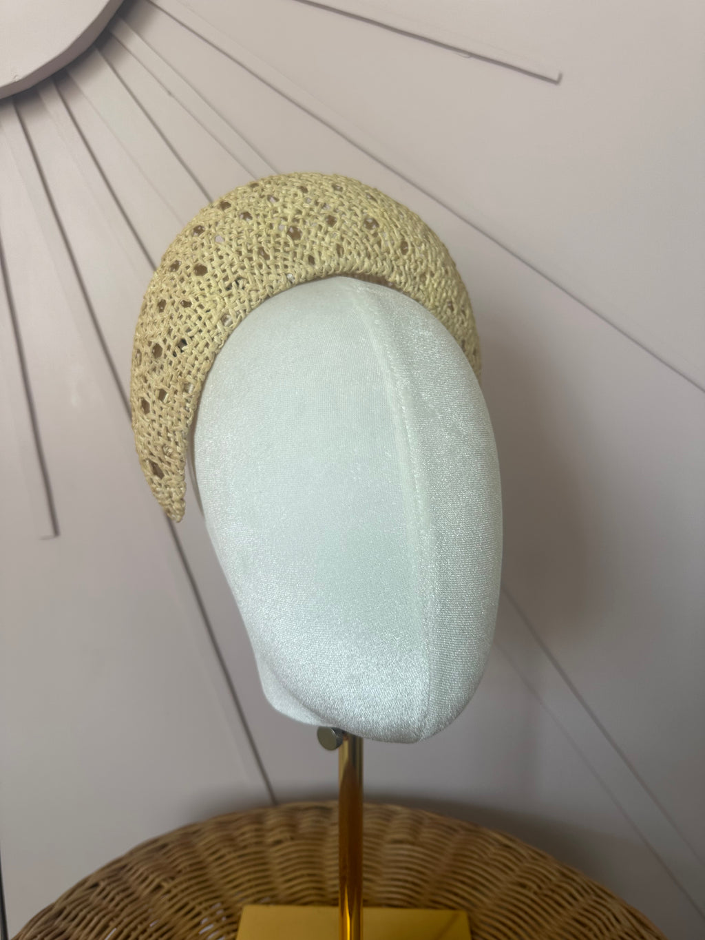 Open Weave Straw Halo Headband