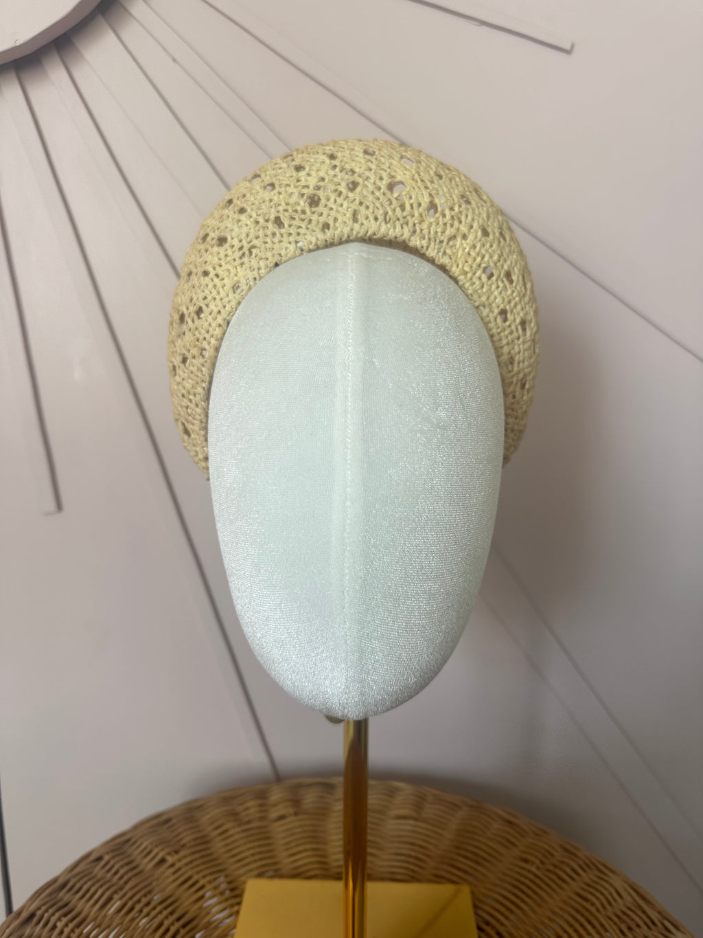 Open Weave Straw Halo Headband