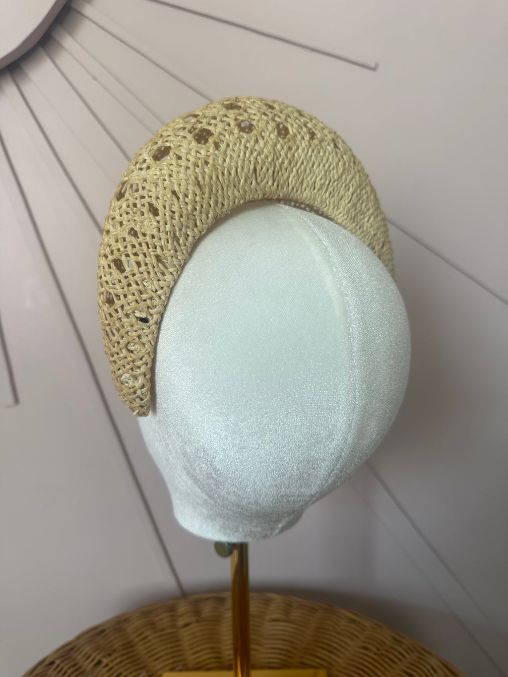 Open Weave Straw Halo Headband