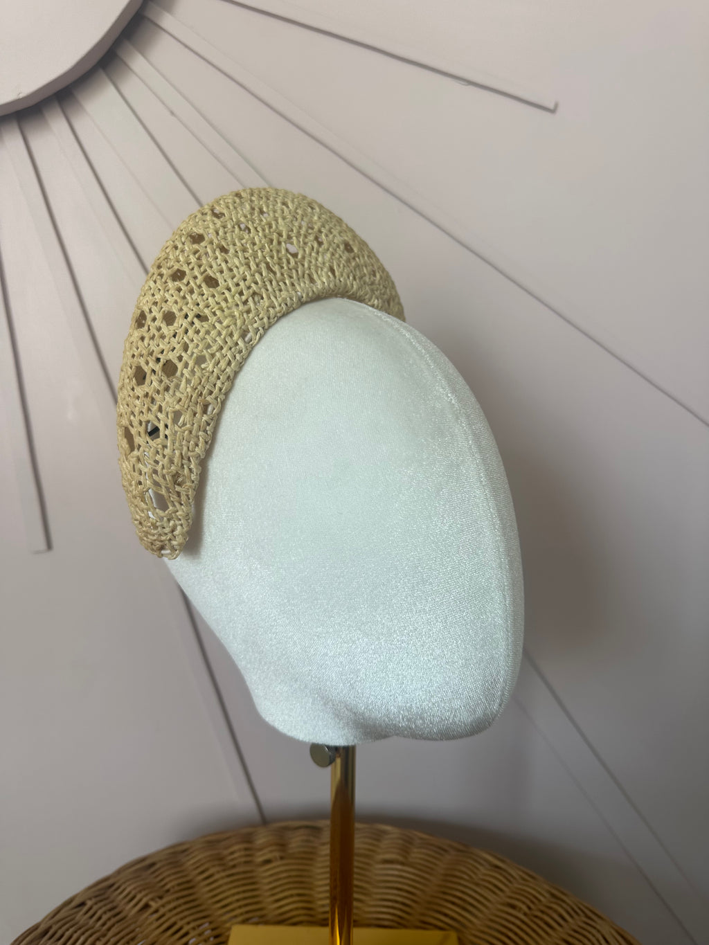 Open Weave Straw Halo Headband