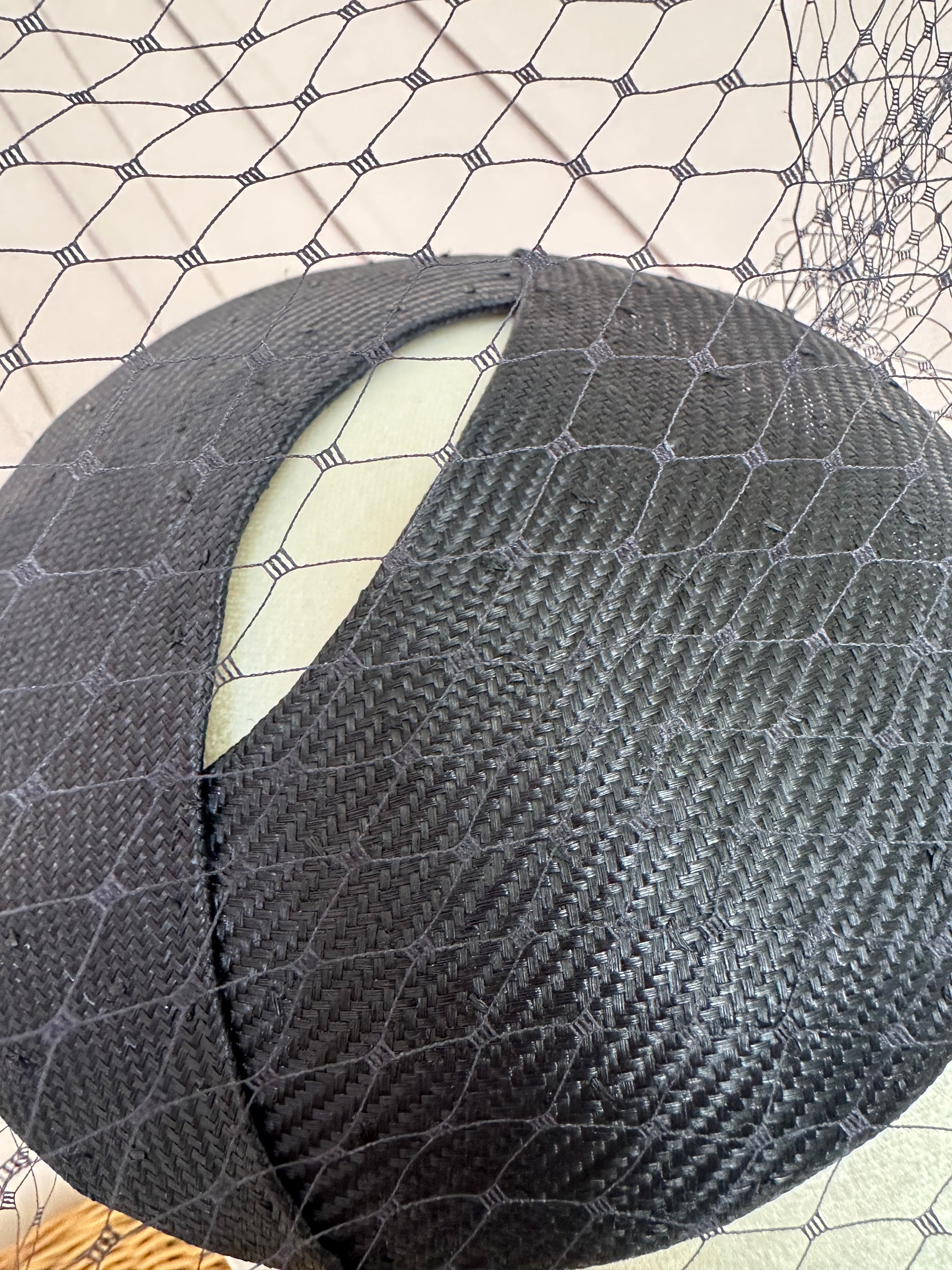 French Navy Veiled Cocktail Hat